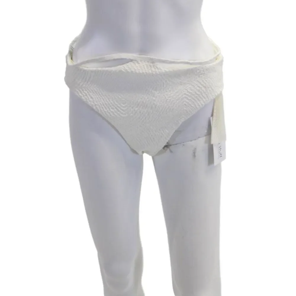 Devon Windsor Womens Cut Out Stretch Knit Iris Bikini Bottoms White Size XL